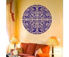 INDIGOS 4052166049900 Wandtattoo w283 Ornament, Orien Wandaufkleber 120 x 119 cm, blau
