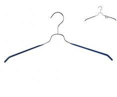 Home Kleiderbügel, Kunststoff, blau/Stahl, 46 x 0.5 x 21 cm