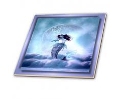 3dRose die Meerjungfrau und der Mond – Keramik Fliesen, 15,2 cm (CT 28837 _ 2)