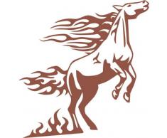 INDIGOS 4051095040866 Wandtattoo W336 Pferd Tribal Wandauskleber in 3 Größen, 80 x 74 cm, braun