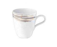 Seltmann Weiden 001.737628 Fashion Boston Becher mit Henkel 0,40 L, Schwarz/Gold