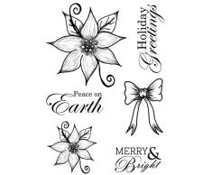 Crafty Impressions A6 Sarah Hurley Weihnachten Zeichen Stempel Weihnachtsstern - Grüße durchsichtig