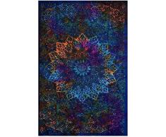 Hemsi-77 Twin Blau Tie Dye Bohemian Tapisserie Elefant Star Mandala Tapisserie Wandbehang Tapisserie Hippie Hippie Boho Beach Überwurf Vorhang
