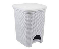 BELLI E FORTI Schöner und robuster Abfalleimer Medio Bianco