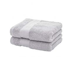 Leisofter Home & Hotel & Spa Baumwolle Handtücher Dick und saugfähig Hand & Badetuch, Baumwolle, grau, Hand Towel x2
