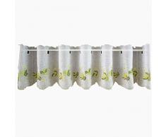 Abreeze Dekorativer bestickter Küchen-Vorhang, Café-Vorhang, Esszimmer-Vorhang, Küchen-Vorhang und Querbehang 59 W X 12 L 1 Panel Style#8