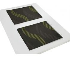 Wirth Tischset Lupara 2er Pack, Polyester, Grün, 40 x 35 cm, 2-Einheiten