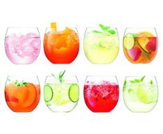 LSA International, Whisky-Gläser, 450 ml, durchsichtig, Set mit 8 Stück