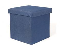 PT Living Faltbare Hocker Aufbewahrungsbox, Denim blau