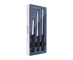 Arcos 859400 Schinkenmesser Set, Rostfreier Edelstahl, Schwarz, Estandar