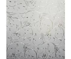 Fensterfolie, Milchblume, Milchglasfolie, kein Kleber, für Tür und Fenster, für Büro und Zuhause, 90 cm x 200 cm