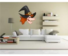 Indigos KAR-Wall-WITCH-003-63 Wandtattoo Witch - Hexe 03 - Halloween - Wandaufkleber 63 x 70 cm