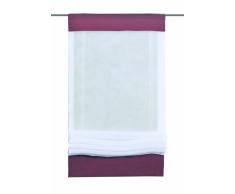 Home Fashion 69165-856 Raffrollo, Voile Leinenstruktur, 140 x 80 cm, Bordeaux