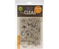 Hero Arts SB231 STAMP & DIE COMBO TEACP FLWR, Teetasse Blumen, Einheitsgröße