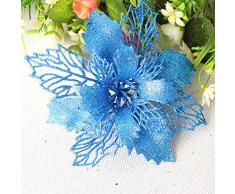 Crazy Night Glitzer Weihnachtsstern Baum 10 Stück, plastik, blau