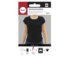 Rayher 35021576 Waschmaschinenfarbe, schawrz, Btl. 25 g, Textilfarbe Waschmaschine, Färbemittel Textilien