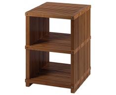 Nicol 9701060 Finn Regal Bambus Faltbares, platzsparend mit 2 Fächern, braun, 40.0 x 65.0 x 42.0 cm