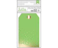 American Crafts Geschenkanhänger, 10 Stück 2.75 x 4.5 Green with Gold