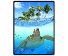 und angenehme Sea Turtle Muster Bett/Sofa Weiche Überwurf Decke 147,3 x 203,2 cm (groß), Polyester-Mischgewebe, Pattern7, 58WX80H