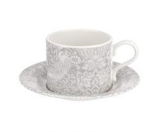 Spode PUM04516 Pure Morris Strawberry Thief Teetasse und Untertasse, keramik