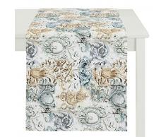 APELT Läufer, Baumwolle, grau/beige/Creme, 48 x 140 x 0.2 cm