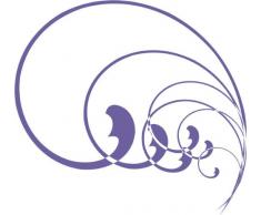 INDIGOS 4051095036210 Wandtattoo w327 Ranken Pflanzen Wandauskleber in 3 Größen, 120 x 111 cm, violett