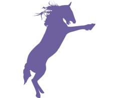 INDIGOS 4051095052173 Wandtattoo w609 springendes Pferd 120 x 66 cm Wandaufkleber in 3 Größen, violett