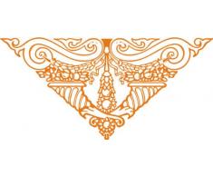 INDIGOS 4051095026044 Wandtattoo w256 Ornament, Ranken 80 x 38 cm, orange
