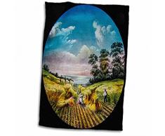 3dRose Vintage The Seasons Summer American South Plantation Farming 1890 Handtücher, 15 x 22