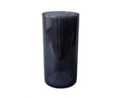 Flowersea Vase aus transparentem Glas, Blumenvase, Miranda, stilvoll, dekorativ, modern, durchsichtig Straight, Medium grau
