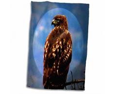 3dRose Like A Statue-This Bird of Silently Searches The Skies for Prey Handtücher, 15 x 22