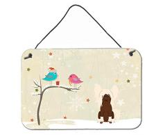 Carolines Treasures BB2585DS812 Wand- oder Türaufhänger mit chinesischem Schopfwappen, 20,3 x 30,5 cm, cremefarben