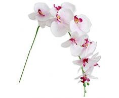 Ximkee 1 x Künstliche Schmetterling Orchidee Blume Pflanze Home Decor Fuchsia, Seide, Rose, 2pcs