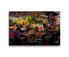 Premium Textil-Leinwand 75 x 50 cm Quer-Format Märkte Kambodschas | Wandbild, HD-Bild auf Keilrahmen, Fertigbild auf hochwertigem Vlies, Leinwanddruck von Fotografie Petra + Harald Neuner
