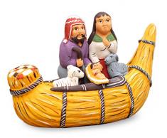 NOVICA 51953 Dekofigur Krippe im Kanu aus Keramik