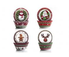 Ibili 735911 Set 100 Kapseln Nudelholz Weihnachten 4 Modelle Papier