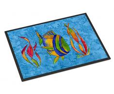 Carolines Treasures 8713MAT Teppich, Tropische Fische und Seetangen, für den Innen- und Außenbereich, 45,7 x 68,6 cm, Mehrfarbig