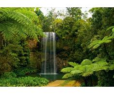 AG Design FTSs 0834 Dschungel Wasserfall, Papier Fototapete - 180x127 cm - 1 Teil, Papier, multicolor, 0,1 x 180 x 127 cm