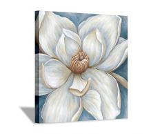 Hardy Gallery Leinwandbild, Blumenmotiv, für Wohnzimmer Abstrakt 24x24x1 Panel Abstract Floral Art