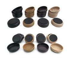 Medipaq rutschfeste Gummiunterseite, 4 x helles Holz, 66 mm, schützt Holz, Laminat, Holz, Fliesen und Lino Böden vor Kratzern