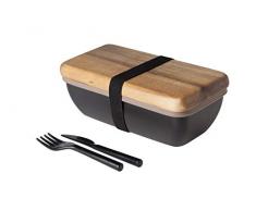 Cosy & Trendy 107008551 Lunchbox + Besteck, 20 x 11 x 7,5 cm, Mehrfarbig, 20 x 11 x 7, 5 cm