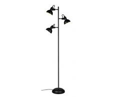Reality Leuchten Stehleuchte Gina R41153032, Metall Schwarz matt, exkl. 3x E14
