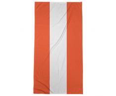 ArtVerse NFS Denver Throwback Football Stripes Strandtuch, Mikrofaser, 36 x 72, Orange und Weiß