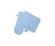 Soleil docre Handschuh und Topflappen Baumwolle Panama blau