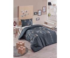 Eponj Home Steppdecke Einzelbett 140 x 200 cm Anthracite Yellow White