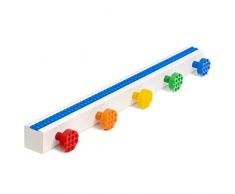 Brick Innovations Build-On Minifiguren-Regal mit 5 Wandhaken, Ziegelstein-Motiv Classic Assorted