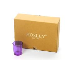 HG Global HOSLEY s Set of 12 Glas lila Votivkerze, Teelichthalter. Ideal für Hochzeiten, Partys, SPA & Aromatherapie. Tolles Wert. Verwendung mit HOSLEY Teelichter