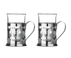 Premier Housewares Geodesign Kaffeebecher, Edelstahl, 2 Stück