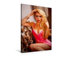 Calvendo Premium Textil-Leinwand 60 cm x 90 cm hoch, Bionda S. Model aus Leidenschaft | Wandbild, Bild auf Keilrahmen, Fertigbild auf echter Leinwand, Leinwanddruck Menschen Menschen