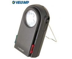 Velamp CHEMIN DE FER 2 Extra flache Taschenlampe, 3 LEDs, mit roten und grünen Filtern, Morseknopf, hängbar, superhell, für Camping-Notfall-Jagd-Trekking, Schwarz